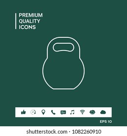 Kettlebell line icon