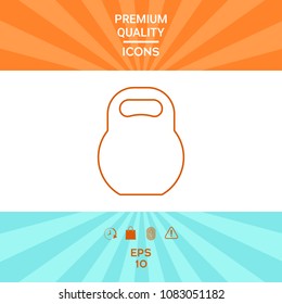 Kettlebell line icon