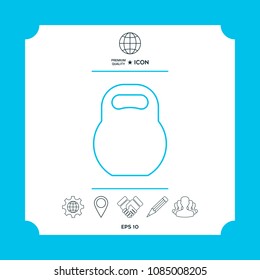 Kettlebell line icon