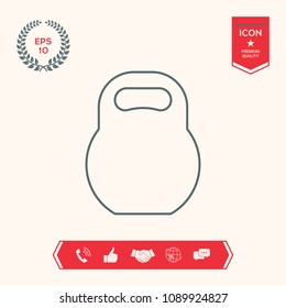 Kettlebell line icon