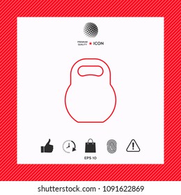 Kettlebell line icon