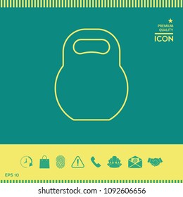 Kettlebell line icon