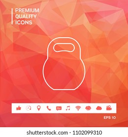 Kettlebell line icon