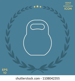 Kettlebell line icon