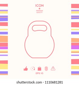 Kettlebell line icon