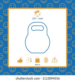 Kettlebell line icon