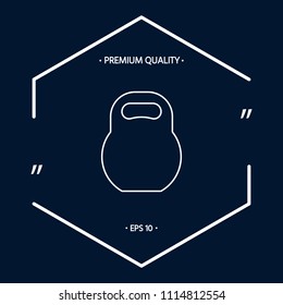 Kettlebell line icon