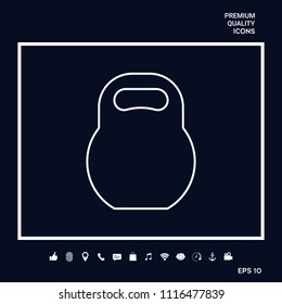Kettlebell line icon