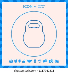 Kettlebell line icon