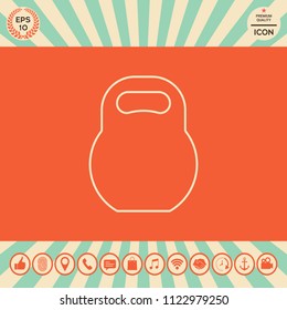 Kettlebell line icon