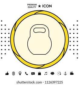 Kettlebell line icon