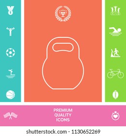 Kettlebell line icon