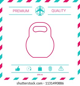 Kettlebell line icon