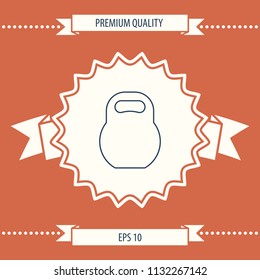 Kettlebell line icon