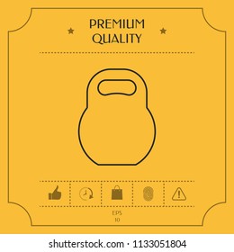 Kettlebell line icon
