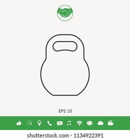 Kettlebell line icon