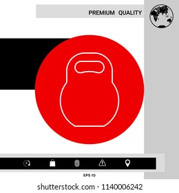 Kettlebell line icon