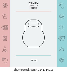 Kettlebell line icon
