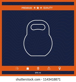 Kettlebell line icon