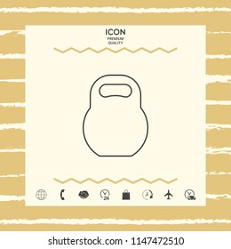 Kettlebell line icon