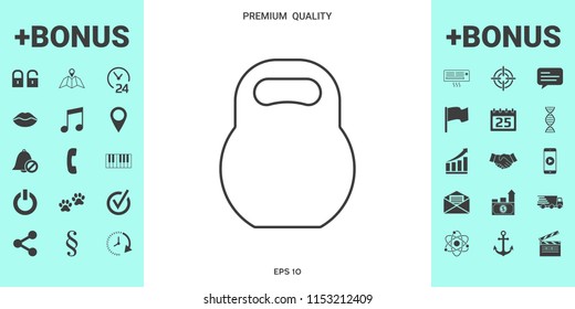 Kettlebell line icon