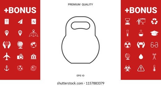 Kettlebell line icon