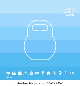 Kettlebell line icon