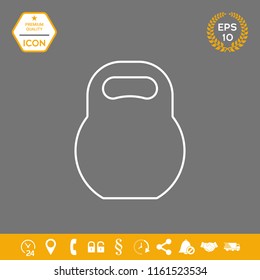 Kettlebell line icon