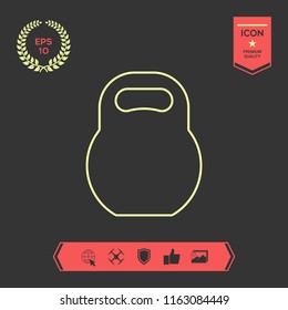 Kettlebell line icon