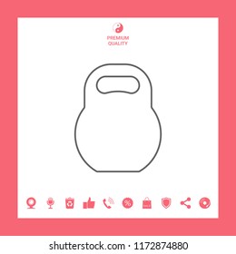 Kettlebell line icon