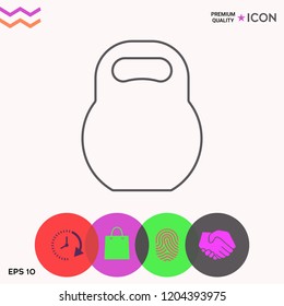 Kettlebell line icon