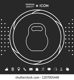 Kettlebell line icon