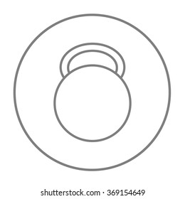 Kettlebell line icon.