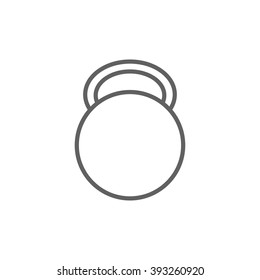 Kettlebell line icon.
