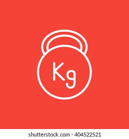 Kettlebell line icon.