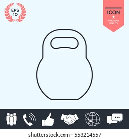 Kettlebell line icon