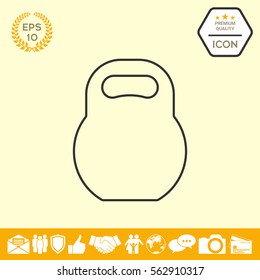 Kettlebell line icon