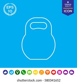 Kettlebell line icon