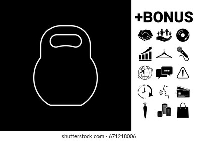 Kettlebell line icon