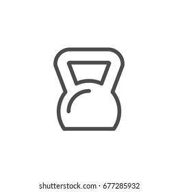 Kettlebell line icon