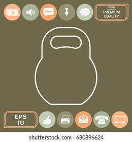 Kettlebell line icon