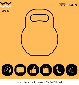 Kettlebell line icon