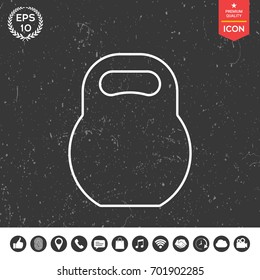 Kettlebell line icon