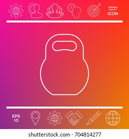 Kettlebell line icon