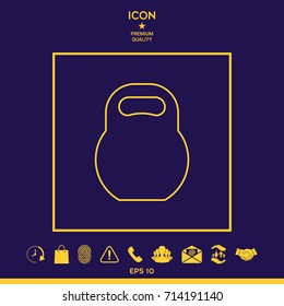 Kettlebell line icon