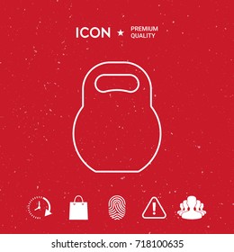 Kettlebell line icon
