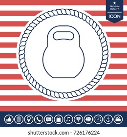 Kettlebell line icon