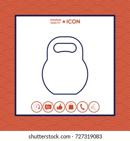 Kettlebell line icon