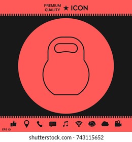 Kettlebell line icon