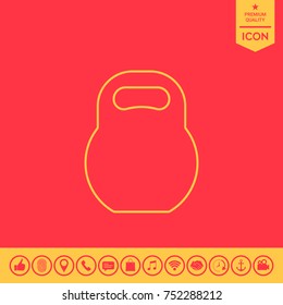 Kettlebell line icon
